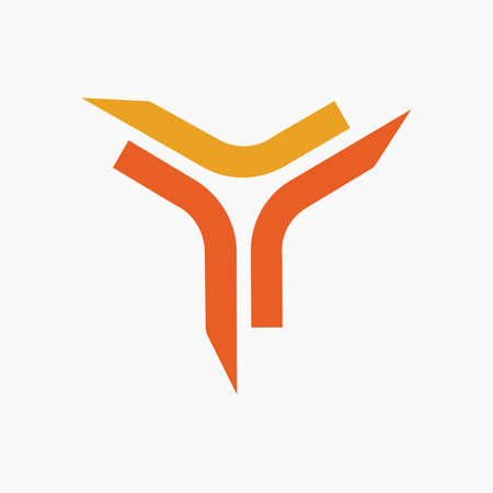 Initial letter y logo or yy logo vector design templateのイラスト素材