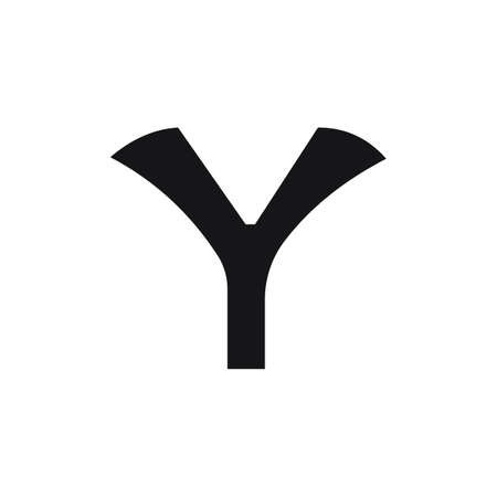 Initial letter y logo or yy logo vector design templateのイラスト素材