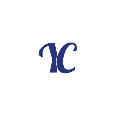 Initial letter cy logo or yc logo vector design template