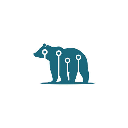 Animal bears logo vector design templateのイラスト素材