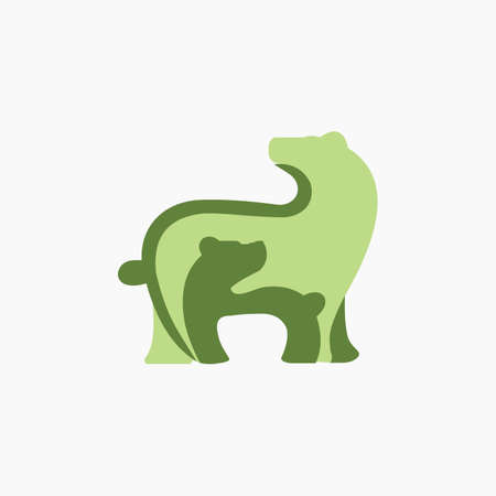 Animal bears logo vector design templateのイラスト素材