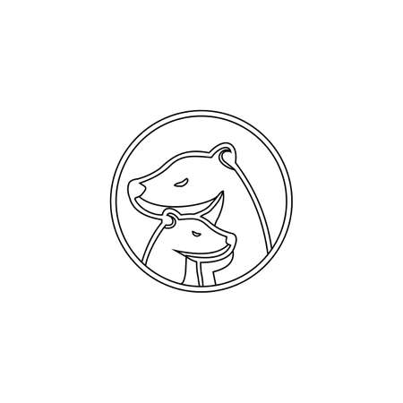 Animal bears logo vector design templateのイラスト素材