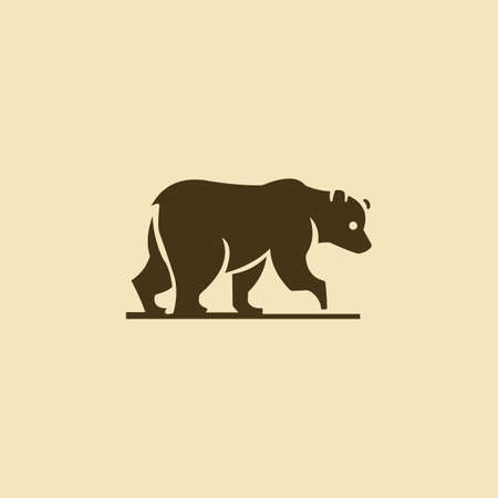 Animal bears logo vector design templateのイラスト素材