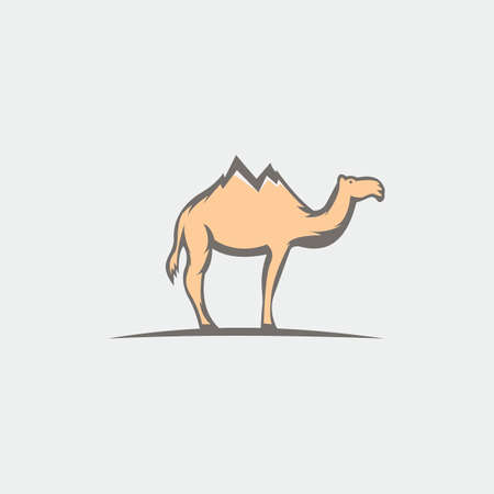 Desert Animal Camel Logo Design Templateのイラスト素材