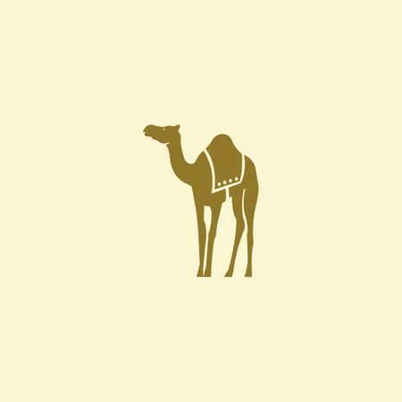Desert Animal Camel Logo Design Templateのイラスト素材