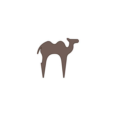 Desert Animal Camel Logo Design Templateのイラスト素材