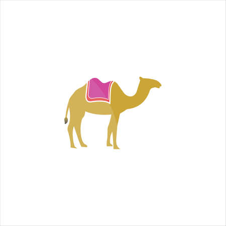 Desert Animal Camel Logo Design Templateのイラスト素材