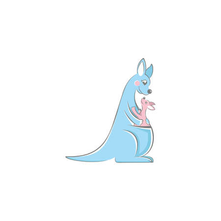 Animal Kangaroo  Design Templateのイラスト素材