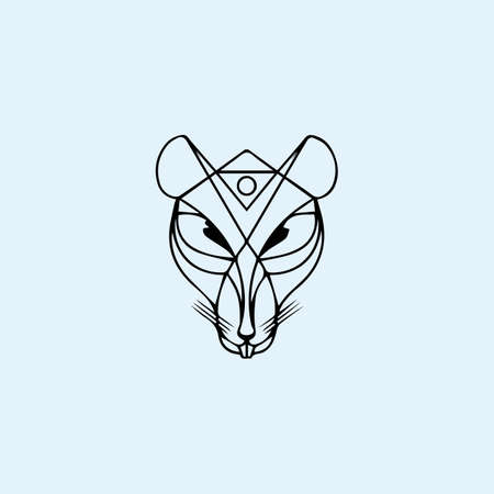 Animal Rat  mascot vector templateのイラスト素材