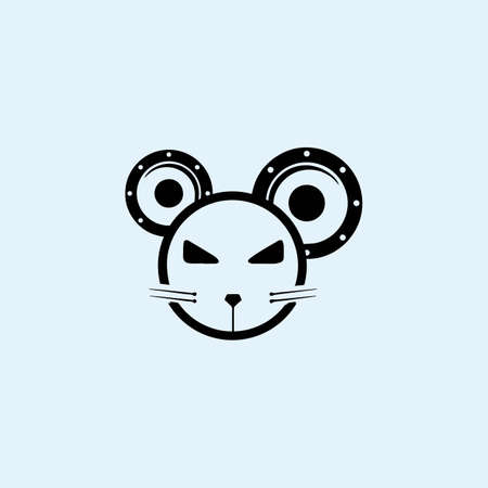 Animal Rat  mascot vector templateのイラスト素材