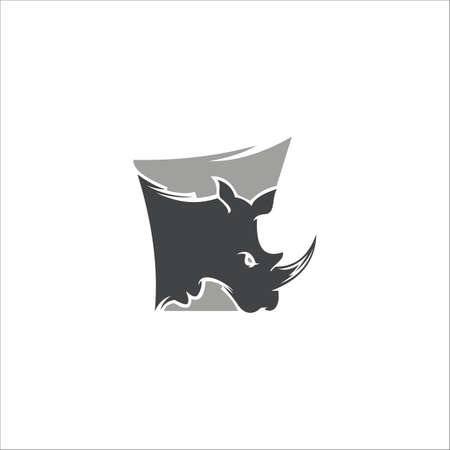 animal rhino design templateのイラスト素材
