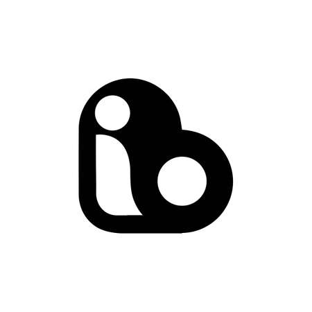 Initial letter ib logo or bi logo vector design templateのイラスト素材