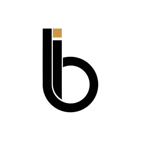 Initial letter ib logo or bi logo vector design templateのイラスト素材
