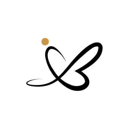 Initial letter ib logo or bi logo vector design templateのイラスト素材