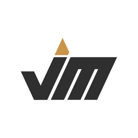 Initial letter jm logo or mj logo vector design templateのイラスト素材