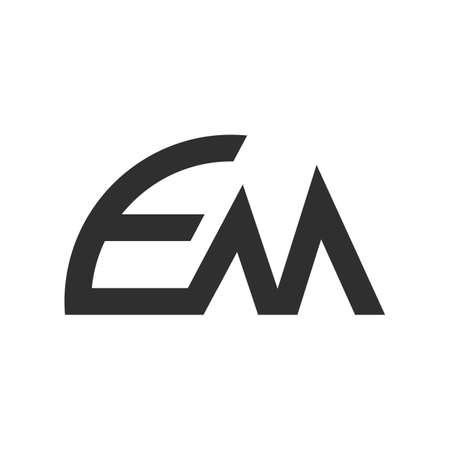 Initial letter em or me logo vector design templateのイラスト素材