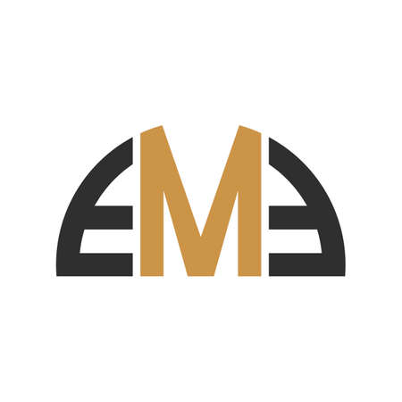 Initial letter em logo or me logo vector design templateのイラスト素材