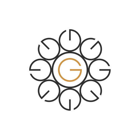 Initial letter go logo or og logo vector design templateのイラスト素材