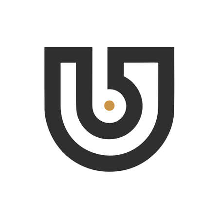Initial letter ub logo or bu logo vector design templateのイラスト素材