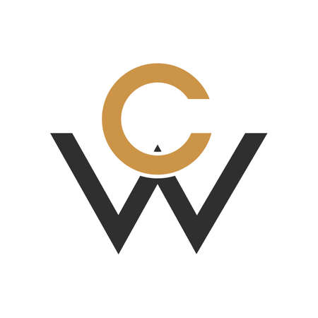 Initial letter cw icon design templateのイラスト素材