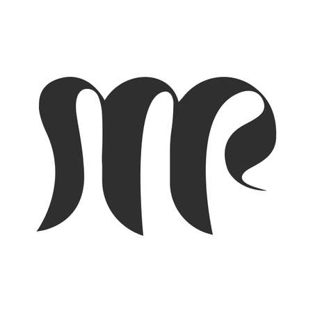 Initial letter mp or pm vector design templateのイラスト素材