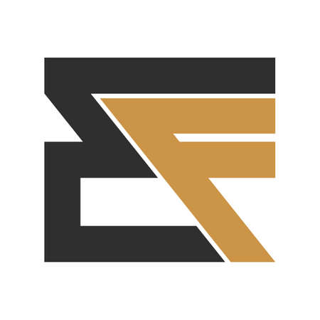Initial letter ef   or fe  vector design templateのイラスト素材