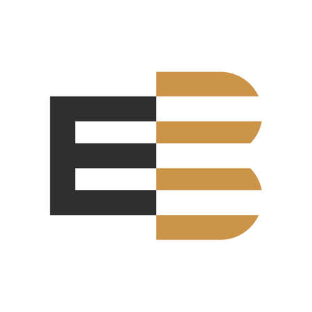 Initial letter eb logo or be logo vector design templateのイラスト素材