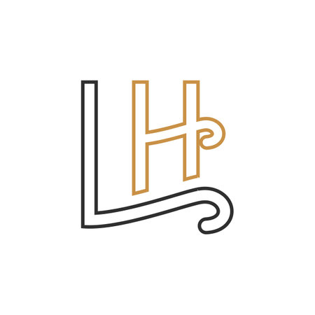 Initial lh letter logo with creative modern business typography vector template. creative abstract letter hl logo design.のイラスト素材