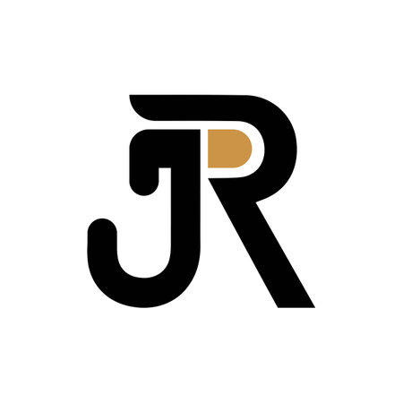 Initial jr letter logo vector template design. Linked letter rj logo design.のイラスト素材