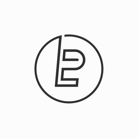 Initial lp letter logo with creative modern business typography vector template. Creative abstract letter pl logo design with border.のイラスト素材