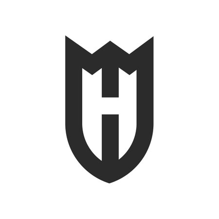 Initial mh letter vector template design.のイラスト素材