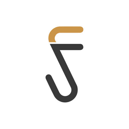 Initial sf letter logo vector template design. Linked letter fs logo design.のイラスト素材