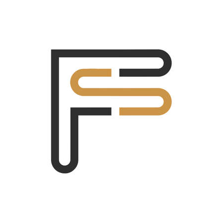 Initial sf letter logo vector template design. Linked letter fs logo design.のイラスト素材