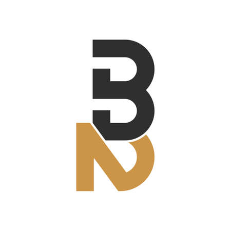 Initial bn letter logo vector template design. Creative abstract letter nb logo design. Linked letter nb logo design.のイラスト素材
