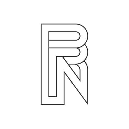 Initial bn letter logo vector template design. Linked letter nb logo design. Simple bn vector template.のイラスト素材