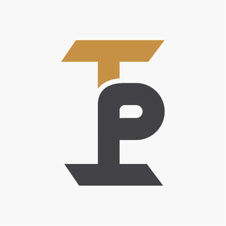 Initial tp letter logo vector template design. Linked letter pt logo design. Simple tp vector template.のイラスト素材