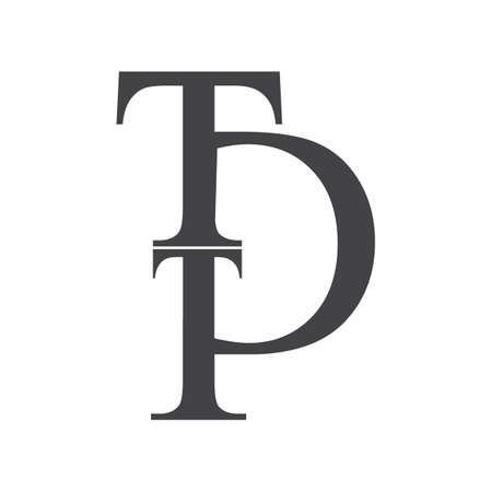 Initial tp letter logo vector template design. Creative abstract letter pt logo design. Linked letter pt logo design.のイラスト素材