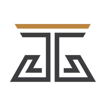 Initial tj letter logo vector template design. Creative abstract letter jt logo design. Linked letter jt logo design.のイラスト素材