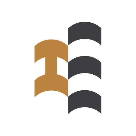 Initial EH Letter Logo Design Vector Template.のイラスト素材