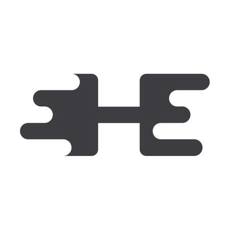 HE, EH, Abstract initial monogram letter alphabet logo designのイラスト素材