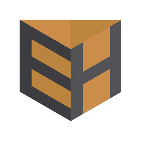 HE, EH, Abstract initial monogram letter alphabet logo designのイラスト素材