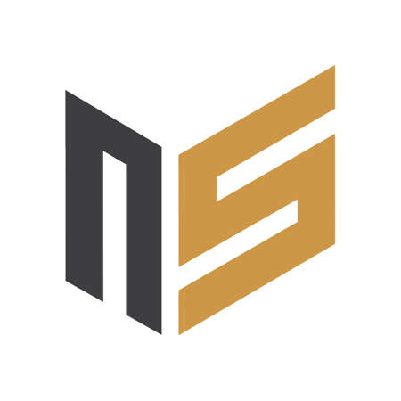 NS, SN, Abstract initial monogram letter alphabet logo designのイラスト素材
