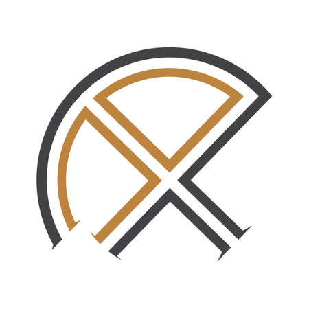 Initial letter xa logo or ax logo vector design templatesのイラスト素材