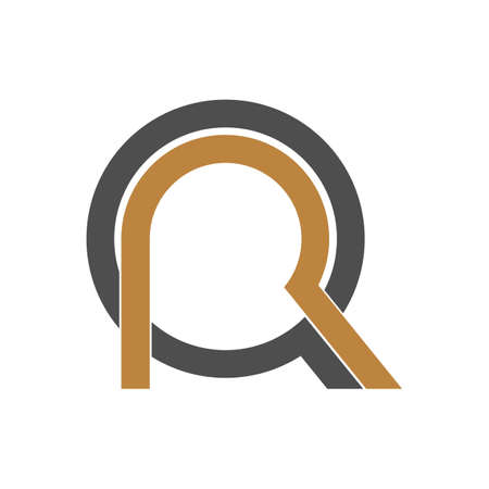 Alphabet letters monogram icon logo of QR RQのイラスト素材