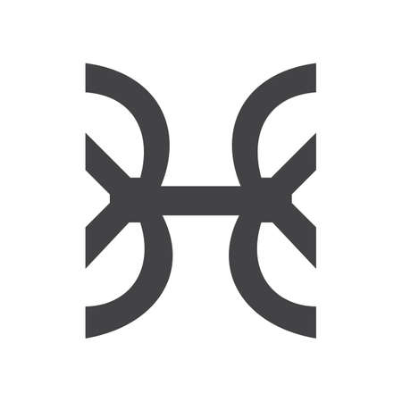 KH, HK, Abstract initial monogram letter alphabet logo designのイラスト素材