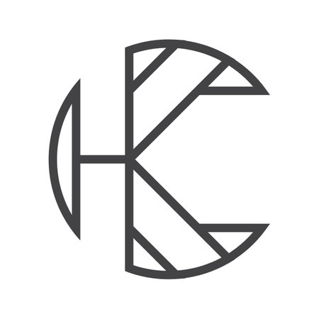 KH, HK, Abstract initial monogram letter alphabet logo designのイラスト素材