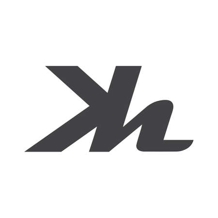 Alphabet letters Initials Monogram logo HK, KH, K and Hのイラスト素材