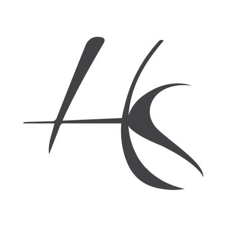 Alphabet Initials logo HK, KH, K and Hのイラスト素材
