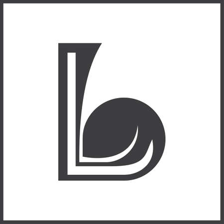 Alphabet letters Initials Monogram logo BL, LB, L and Bのイラスト素材