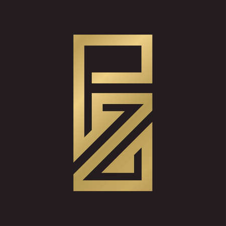 ZP, PZ, P and Z Abstract initial monogram letter alphabet logo designのイラスト素材